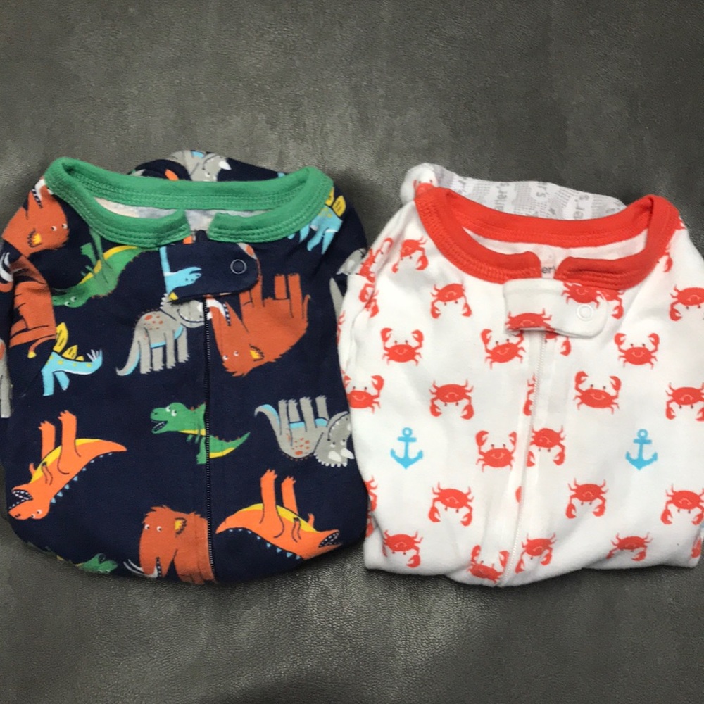 New Without Tags Carter’s cotton footie pjs